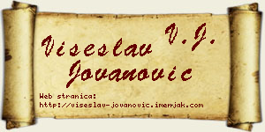 Višeslav Jovanović vizit kartica
